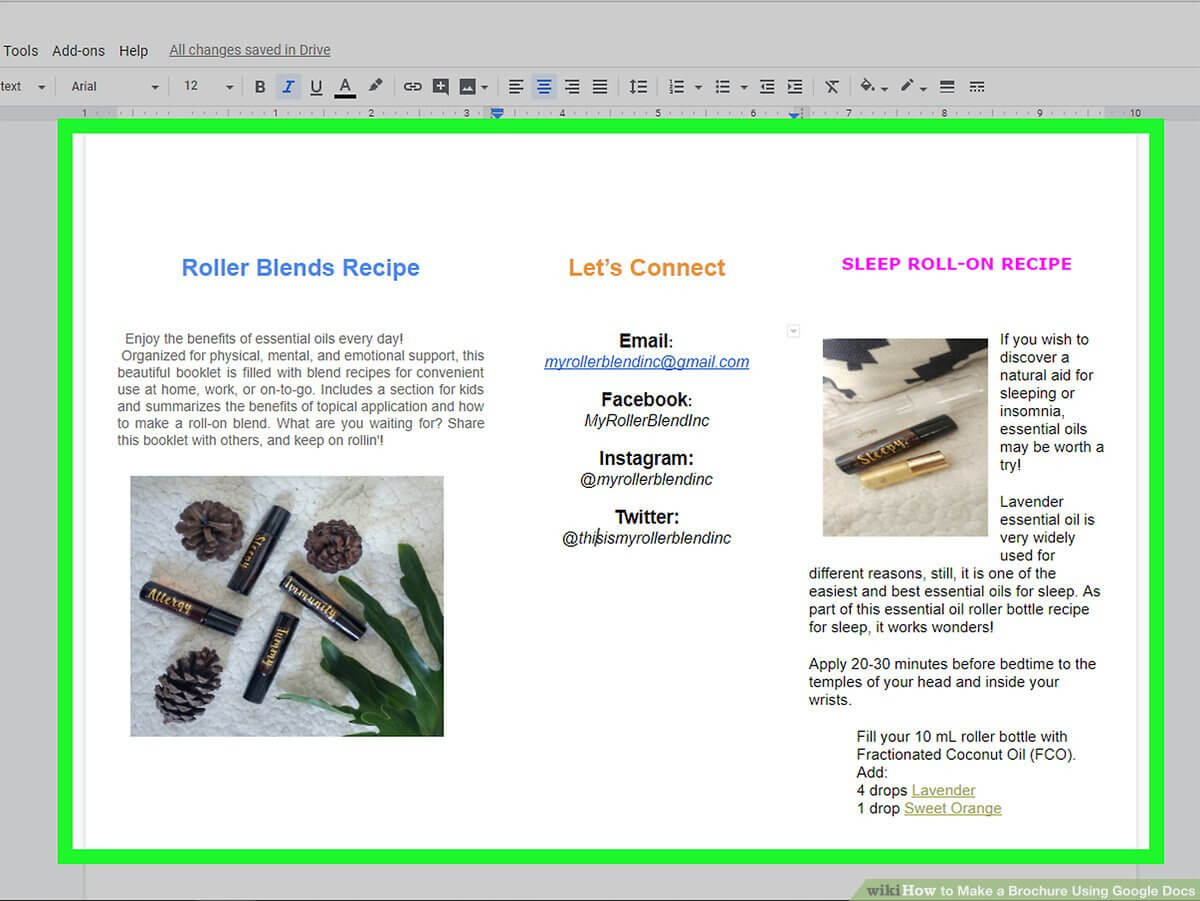 How To Make A Brochure Using Google Docs (With Pictures Intended For Google Docs Brochure Template