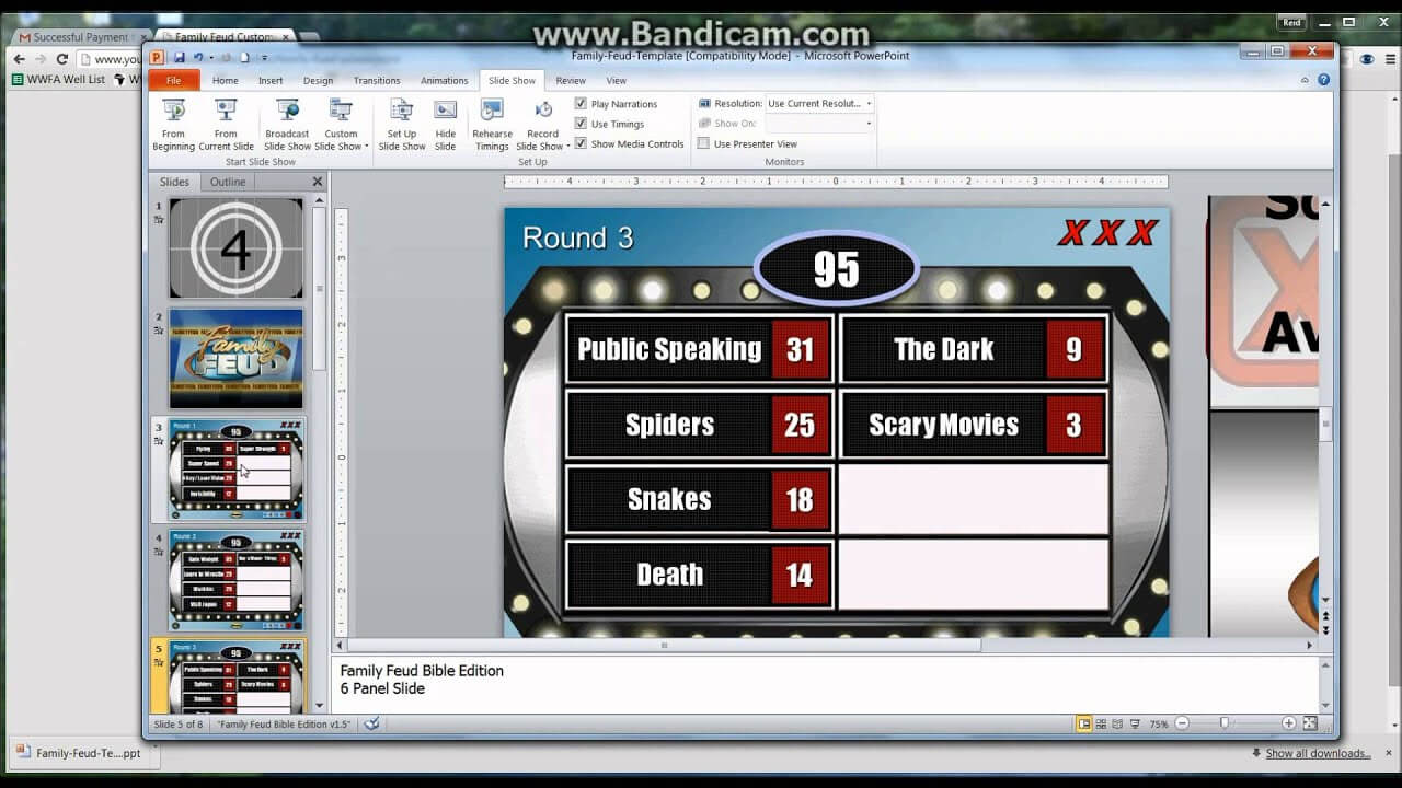 How To Make A Powerpoint Family Feud Template Game Tutorial Inside Family Feud Game Template Powerpoint Free