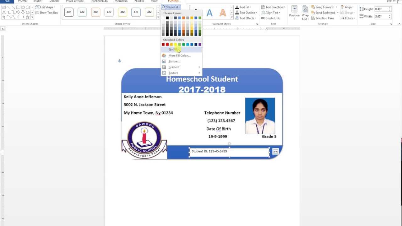 How To Make Id Cards On Microsoft Word - Calep.midnightpig.co Pertaining To Id Card Template For Microsoft Word