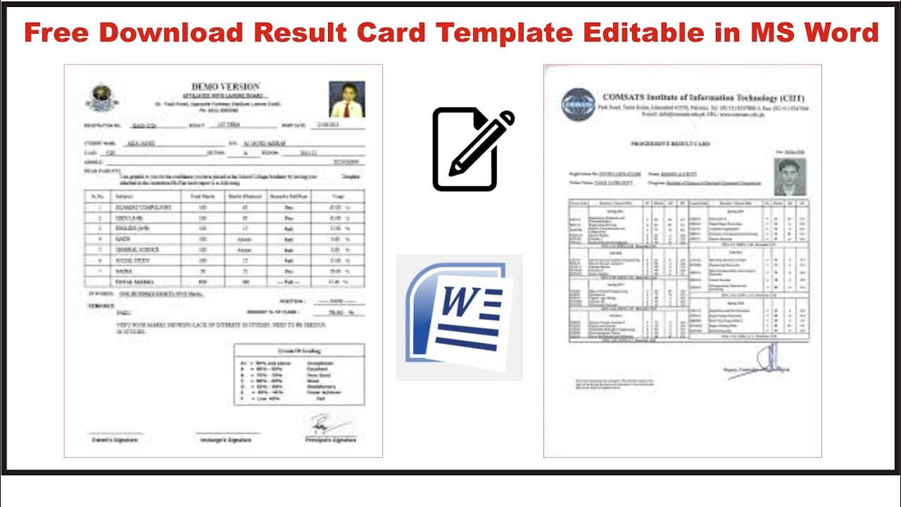 How To Make Result Card In Ms Word In Result Card Template