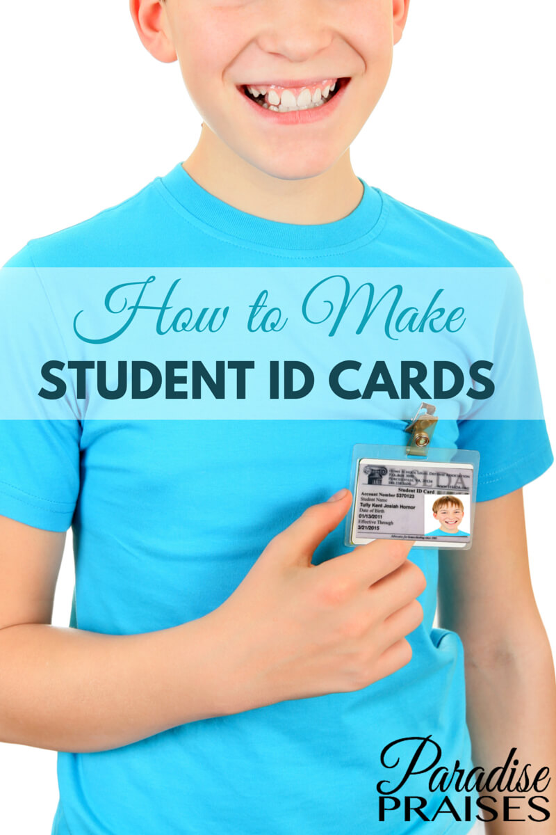 How To Make Student Id Cards [Free Printable] | Paradise Praises Inside Id Card Template For Kids