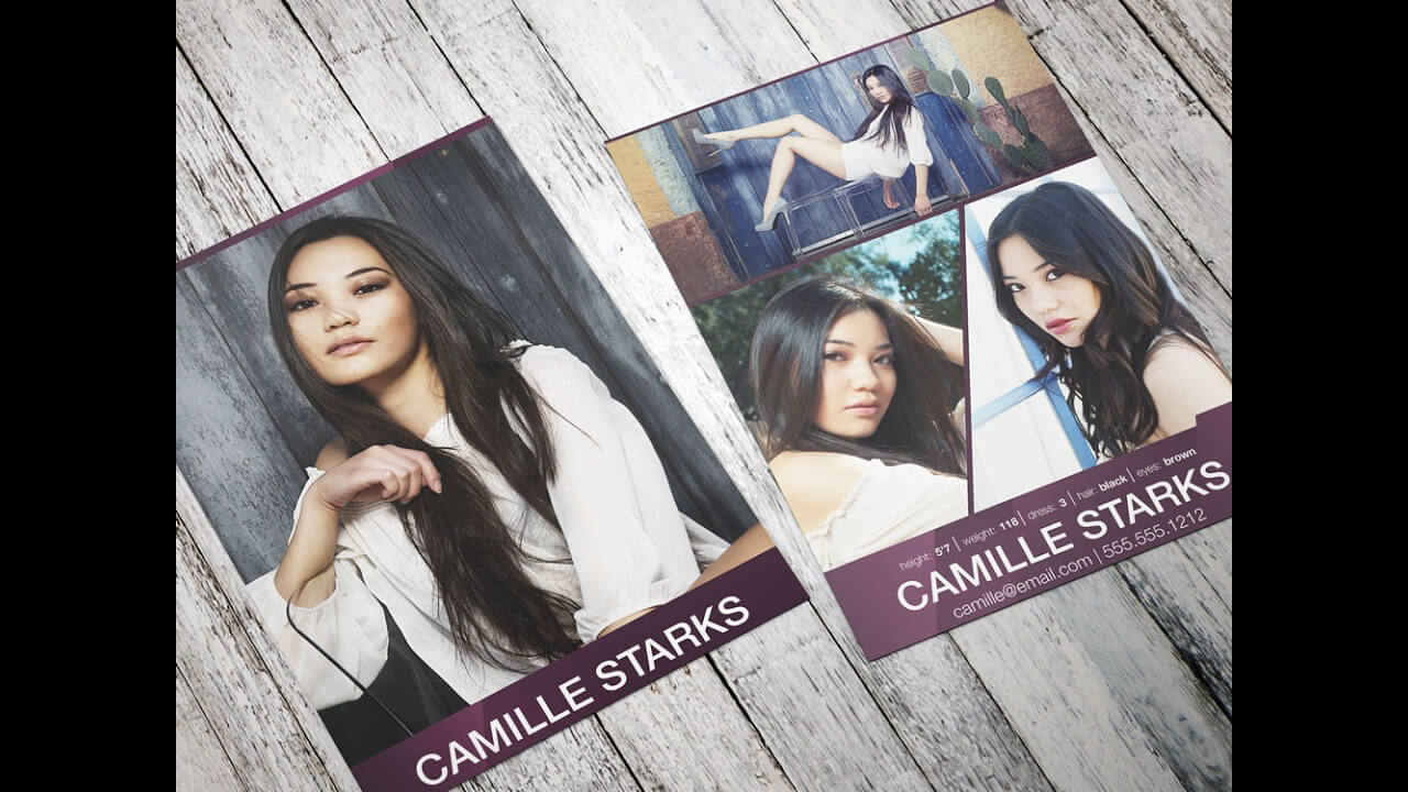 How To Make Your Own Model Comp Card In Photoshop Within Free Model Comp Card Template Psd