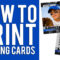 How To Print Custom Trading Cards Tutorial Inside Baseball Card Template Microsoft Word