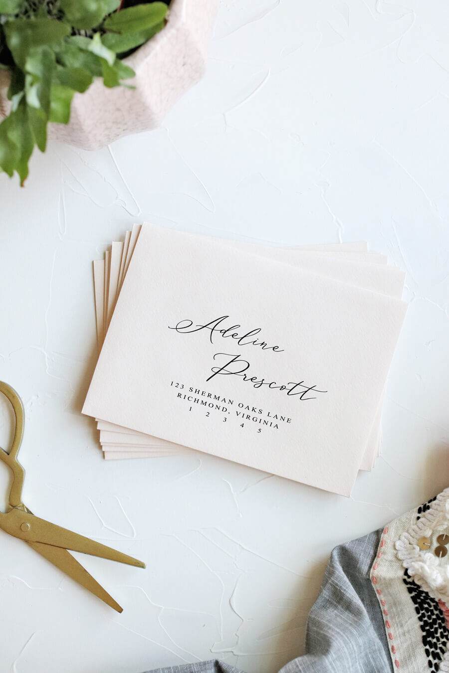 How To Print Envelopes The Easy Way | Pipkin Paper Company Intended For Paper Source Templates Place Cards