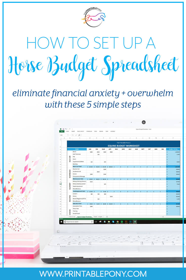 How To Set Up A Horse Budget Spreadsheet – The Printable Pony Pertaining To Horse Stall Card Template
