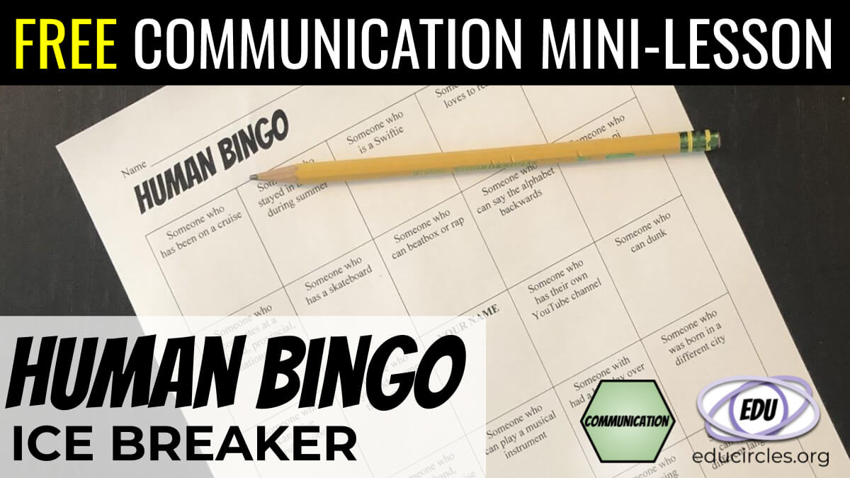 Human Bingo Questions Pdf – Free (Communication Mini Lesson) In Ice Breaker Bingo Card Template