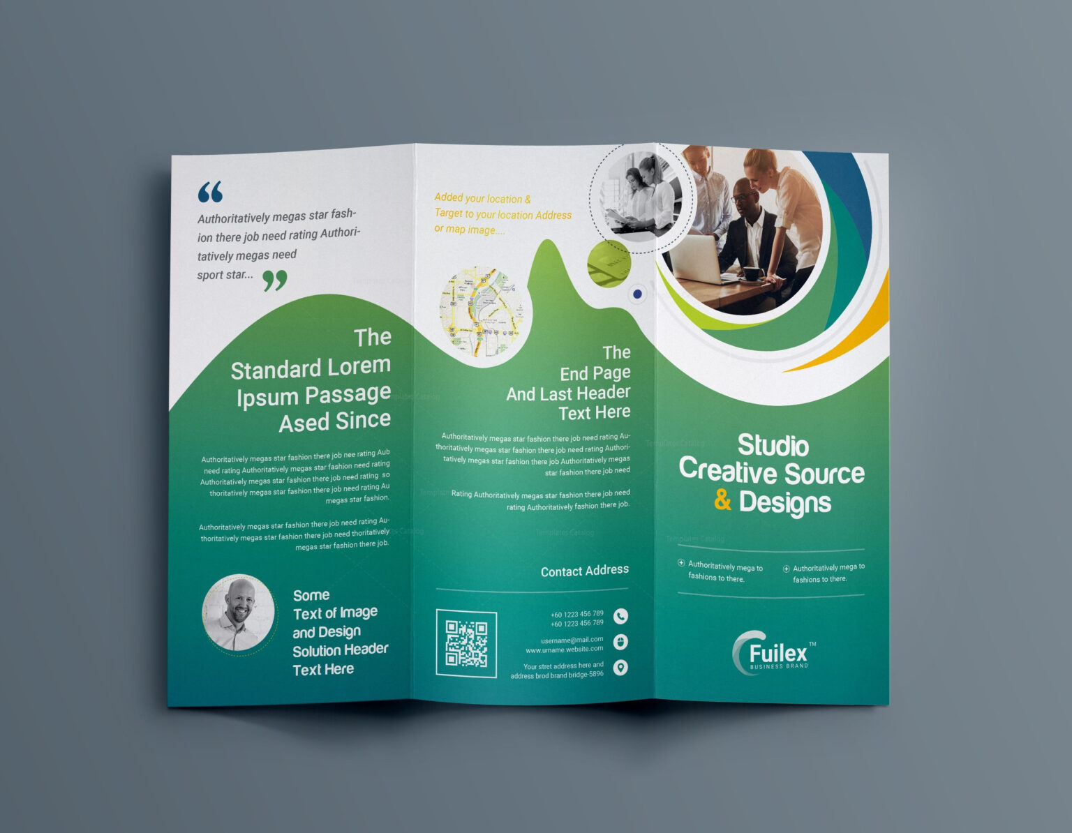 Two Fold Brochure Template Psd