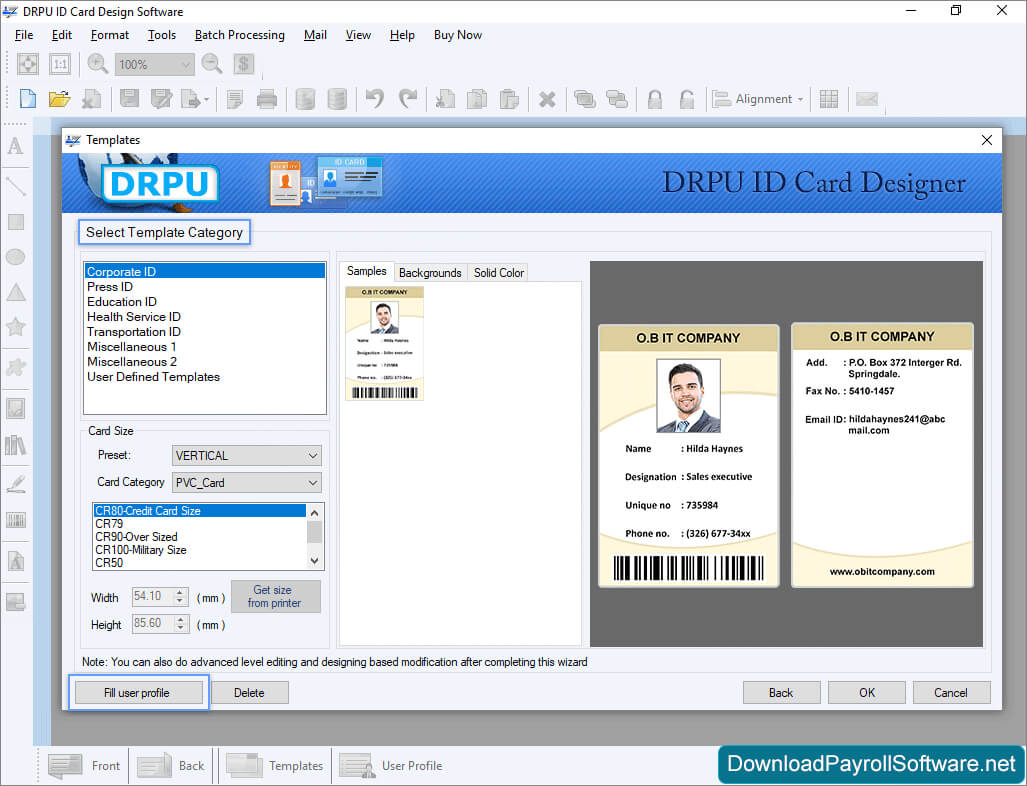Id Card Maker Software Make Employee Student Identity Cards Pertaining To Faculty Id Card Template