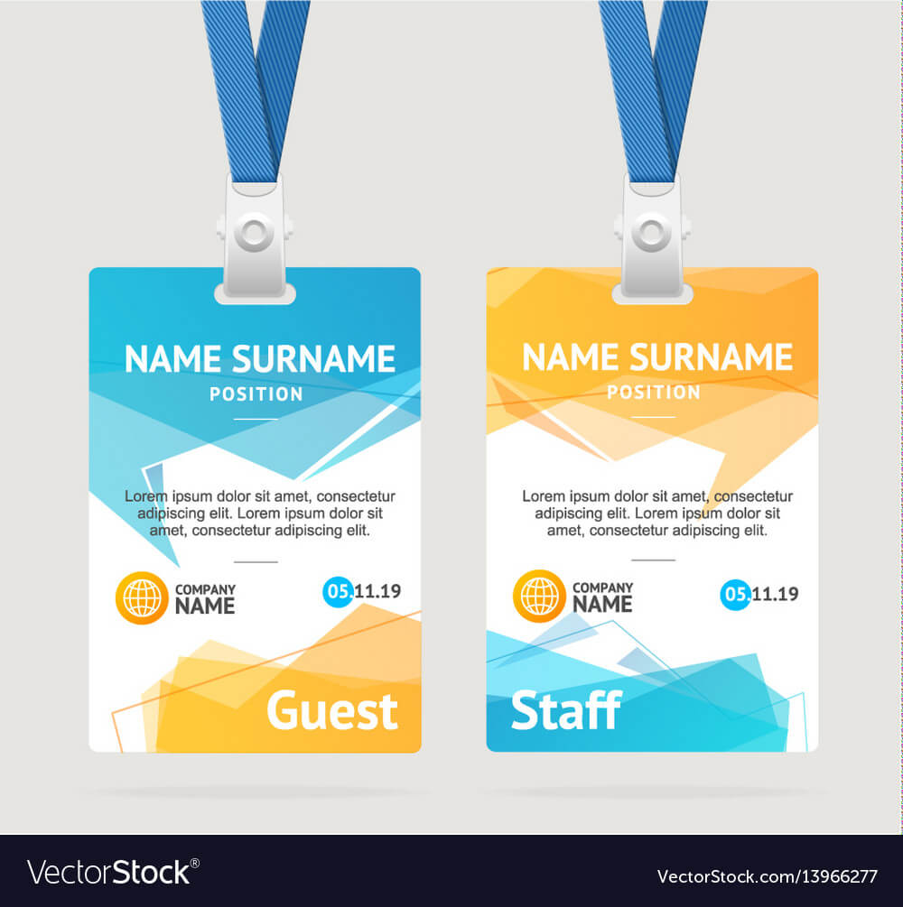 Id Card Template Plastic Badge Throughout Conference Id Card Template