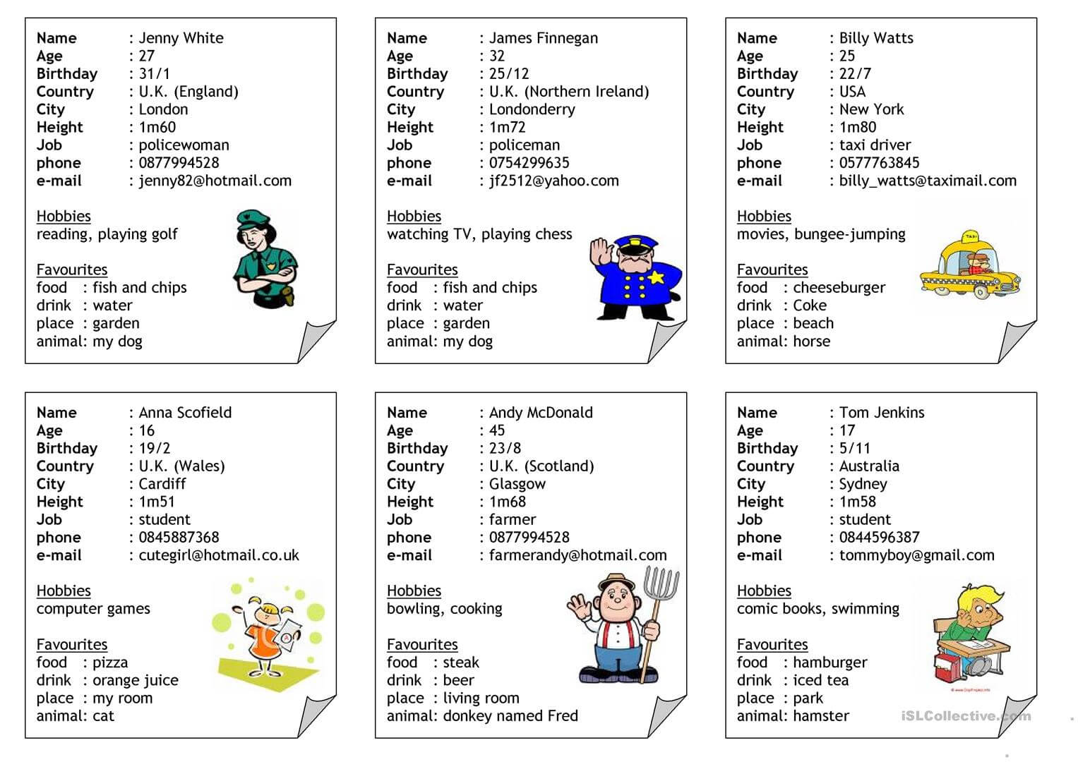Id Cards – English Esl Worksheets For Distance Learning And Regarding Id Card Template For Kids