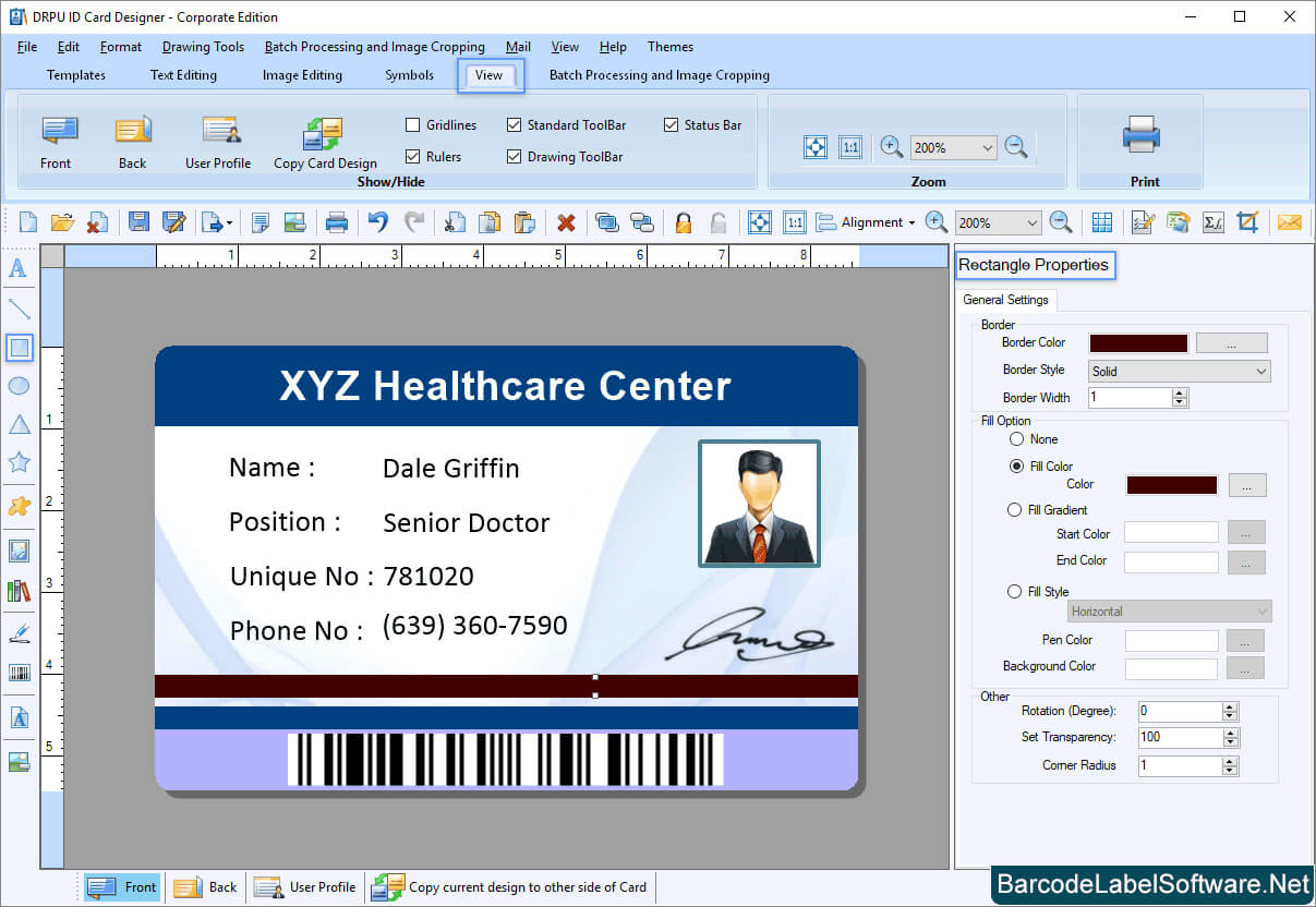 Id Cards Maker (Corporate Edition) Design Identity Cards Pertaining To Faculty Id Card Template