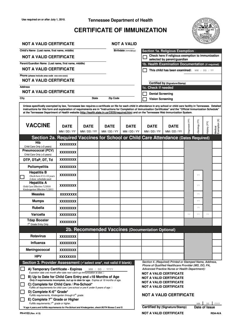 Immunization Form – Fill Out And Sign Printable Pdf Template | Signnow Intended For Certificate Of Vaccination Template