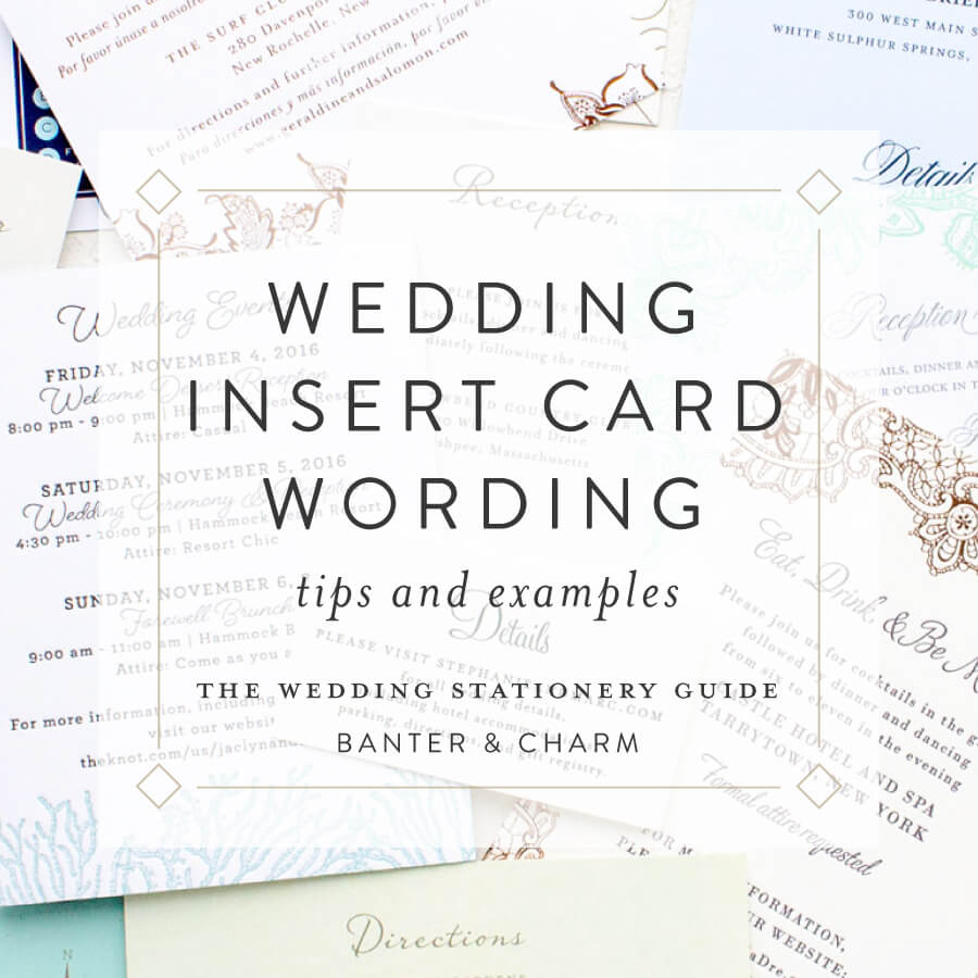 Insert Card Wording Samples | The Wedding Stationery Guide Within Wedding Hotel Information Card Template