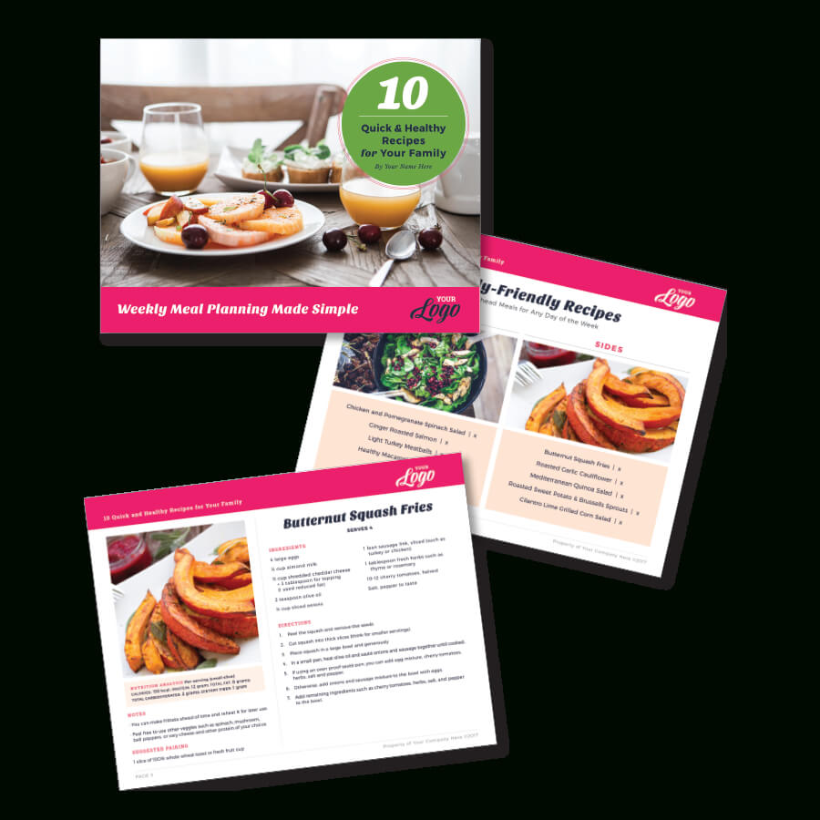 Instant Download, Photoshop Template For A Freebie – Meal Planning And  Recipe Card Version 2 Throughout Recipe Card Design Template