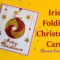 Iris Folding Christmas Ornament Card/ Handmade Greeting Card For Christmas For Iris Folding Christmas Cards Templates