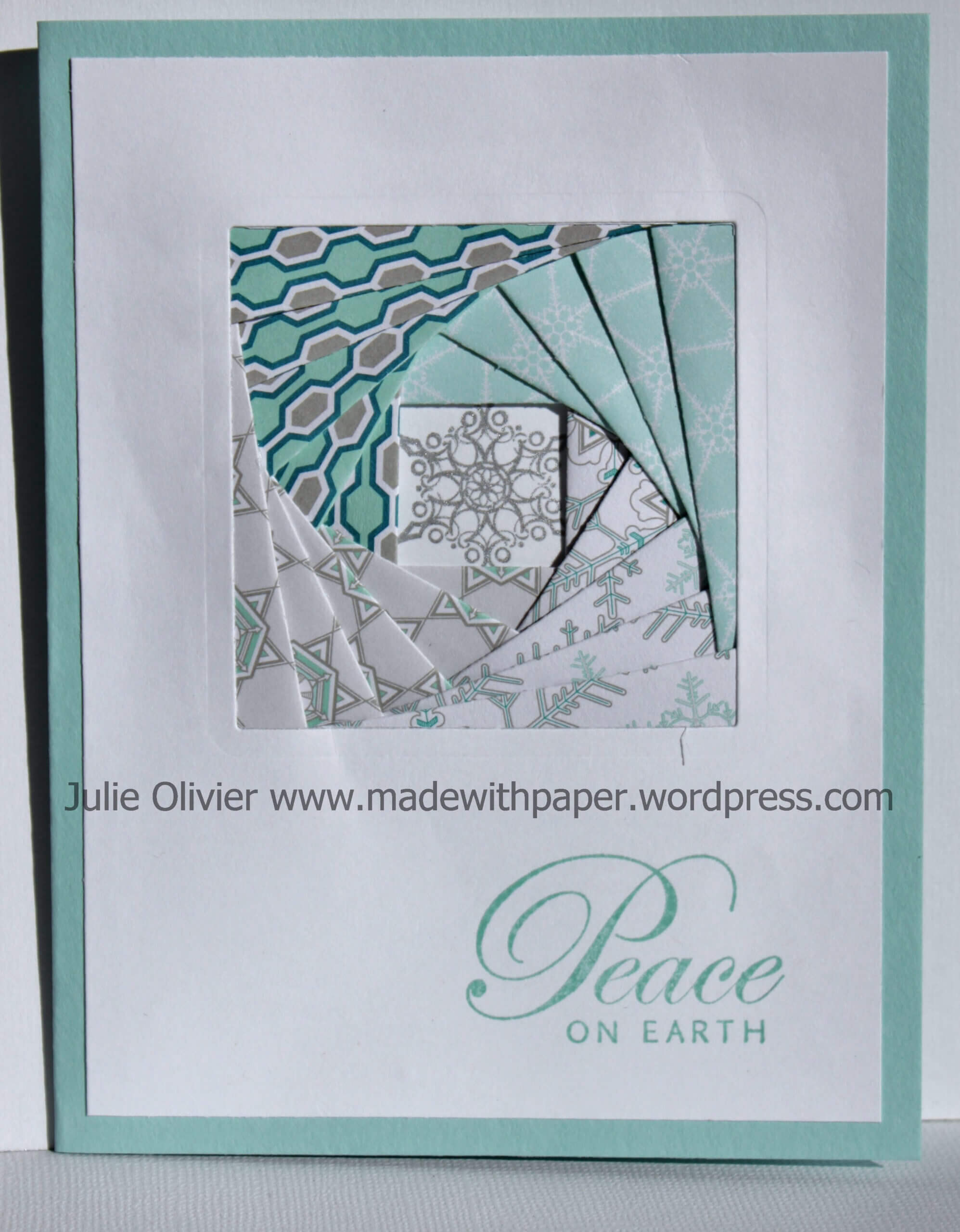 Iris Folding Square With Winter Frost Designer Series Paper Intended For Iris Folding Christmas Cards Templates