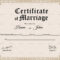 Keepsake Marriage Certificate Template For Certificate Of Marriage Template