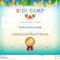 Kids Summer Camp Diploma Or Certificate Template Award With Summer Camp Certificate Template