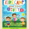 Kids Summer Camp Education Advertising Poster Flyer Template.. Throughout Summer Camp Brochure Template Free Download