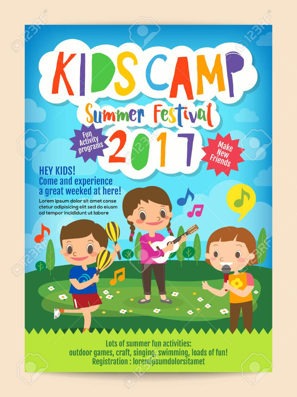 Summer Camp Flyer Template Free