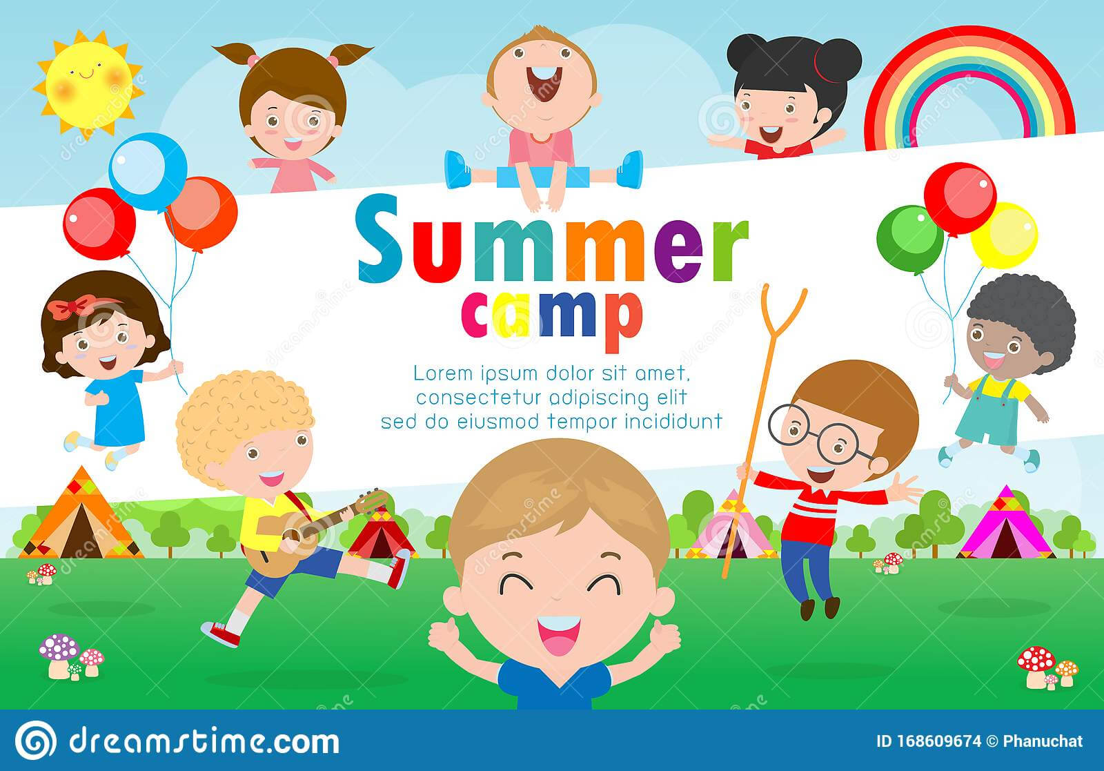 Kids Summer Camp Education Template For Advertising Brochure For Summer Camp Brochure Template Free Download