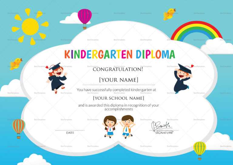 Kindergarten Graduation Certificate – Calep.midnightpig.co With ...