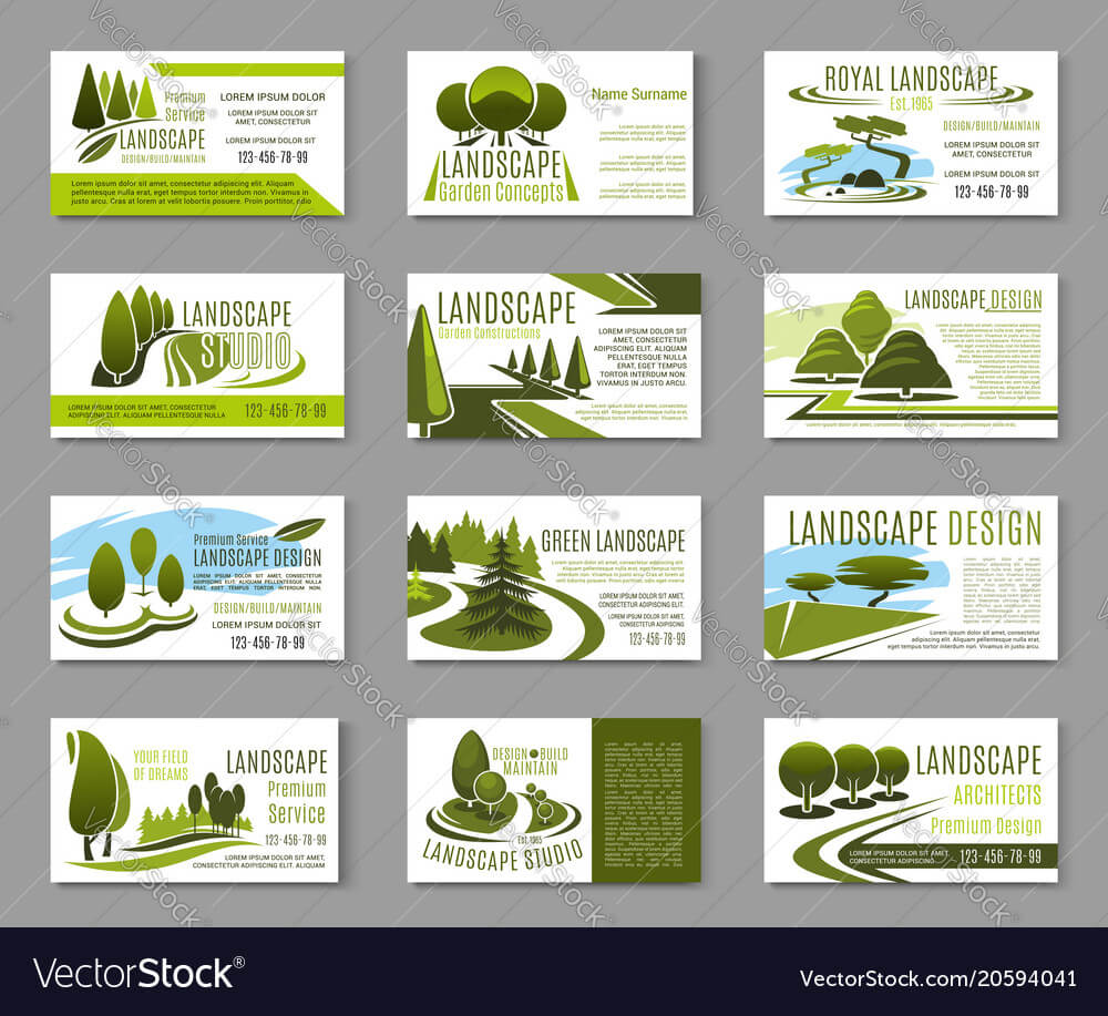 Landscape Design Studio Business Card Template Regarding Landscaping Business Card Template