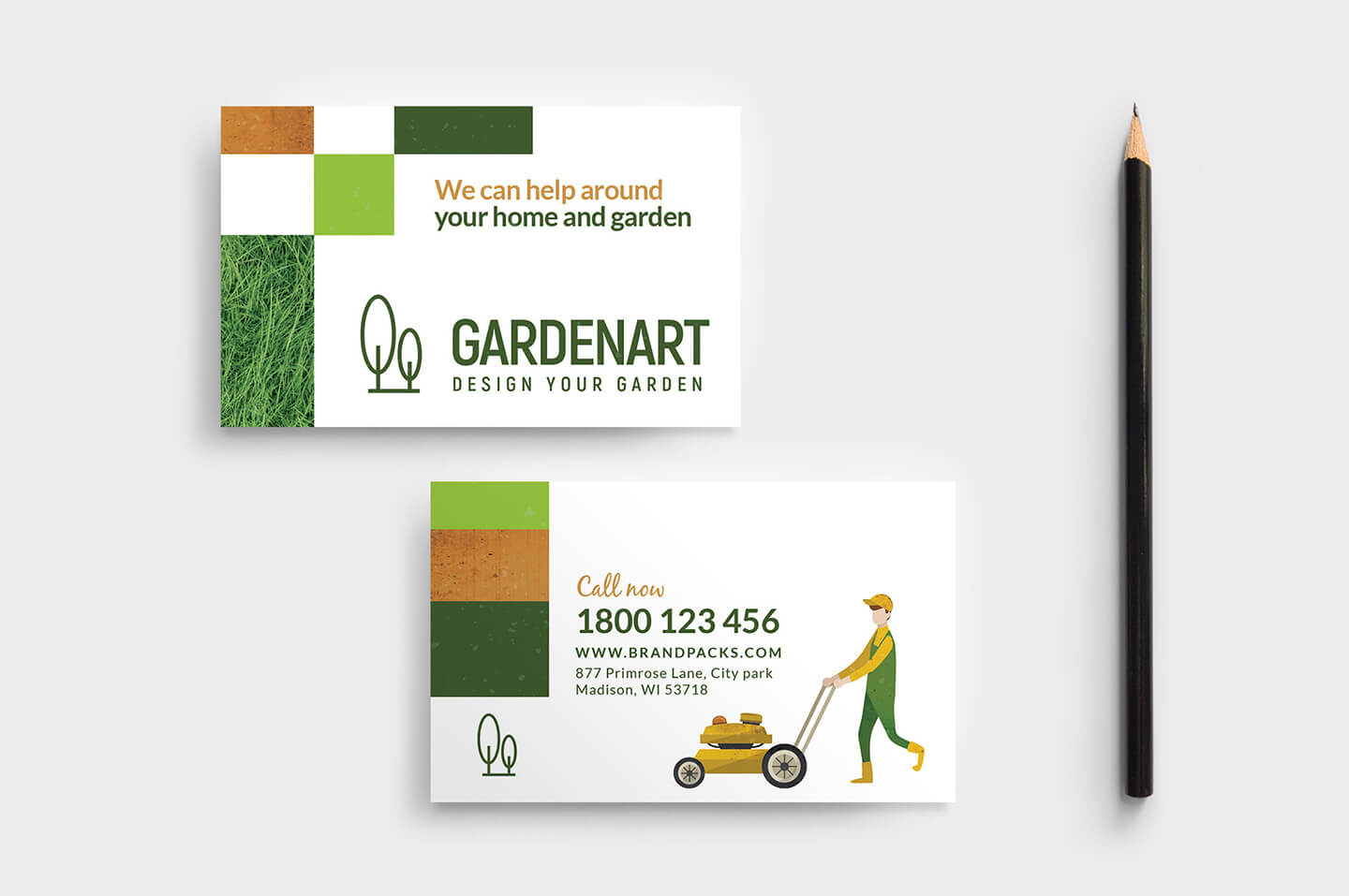 Landscaper Business Card Template – Psd, Ai & Vector Pertaining To Gardening Business Cards Templates