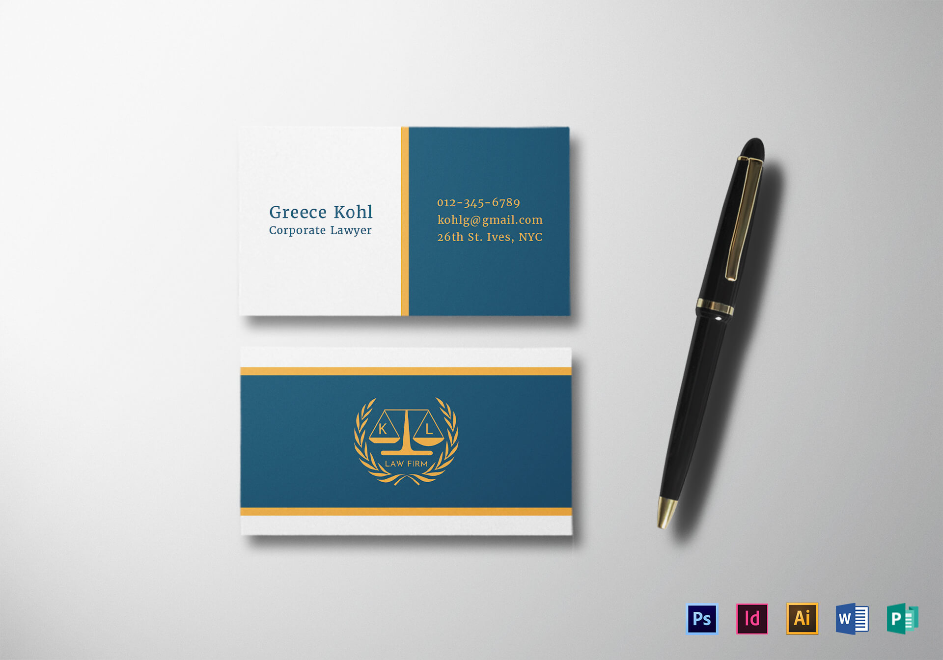 Lawyer Business Card Template In Lawyer Business Cards Templates