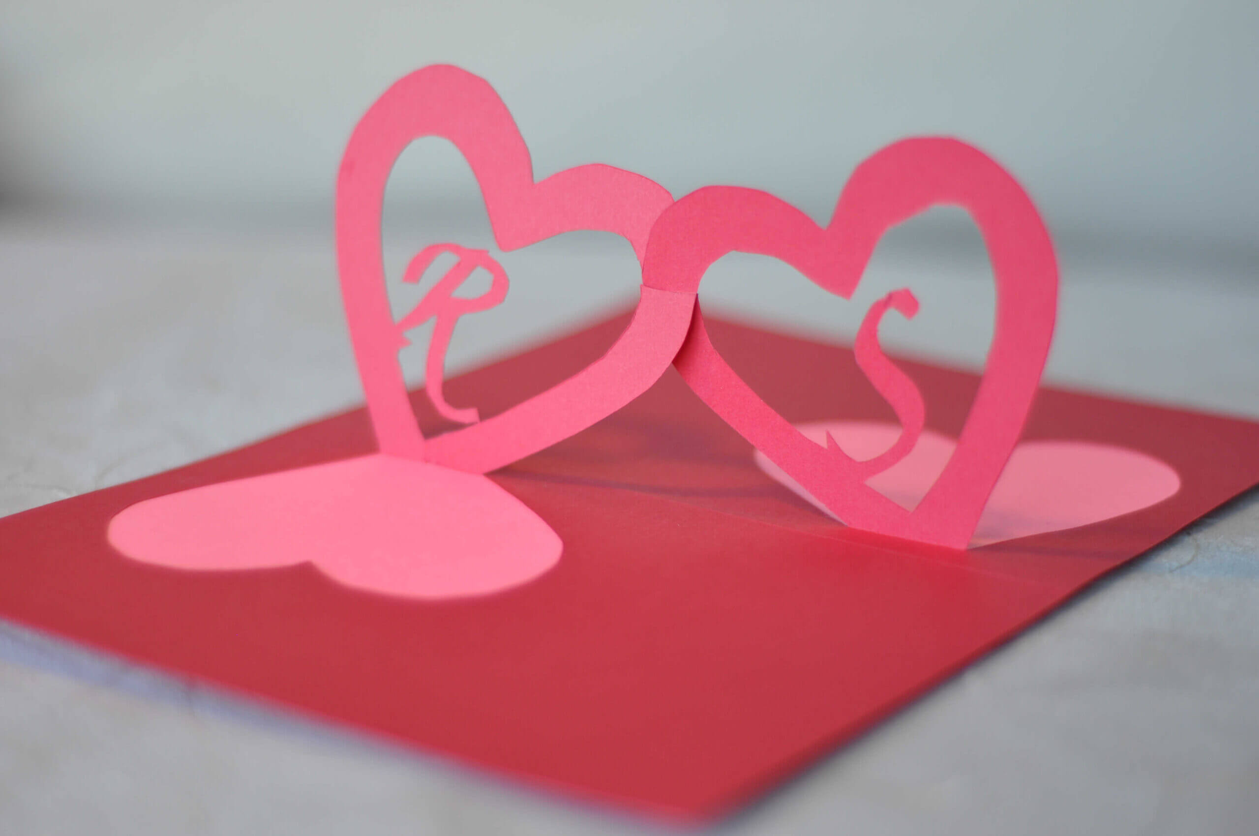 Linked Hearts Pop Up Card Template Inside Twisting Hearts Pop Up Card Template