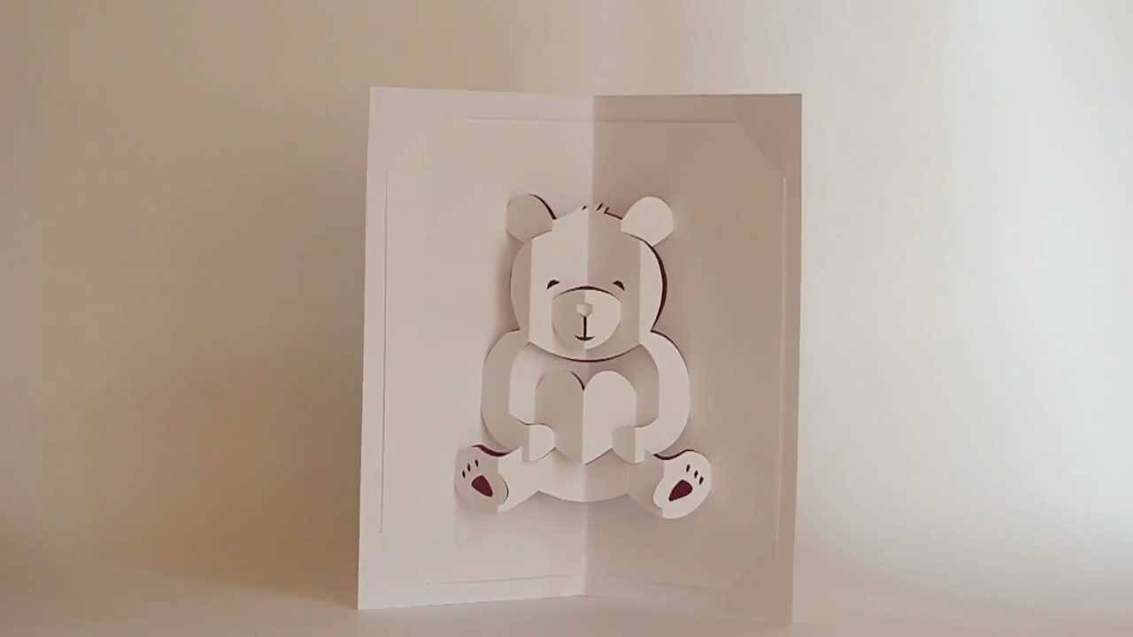 Lovely Bear Card Inside Teddy Bear Pop Up Card Template Free