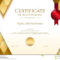 Luxury Certificate Template With Elegant Border Frame Inside Certificate Border Design Templates