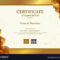 Luxury Certificate Template With Elegant Border Pertaining To Certificate Border Design Templates
