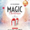 Magic Christmas Free Psd Flyer Template | Freebiedesign Throughout Christmas Brochure Templates Free