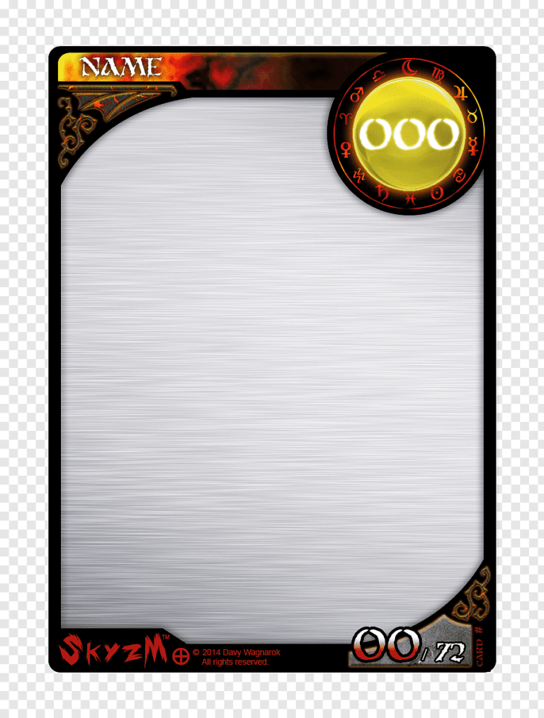 Magic The Gathering Star Wars Trading Card Game Template In Blank