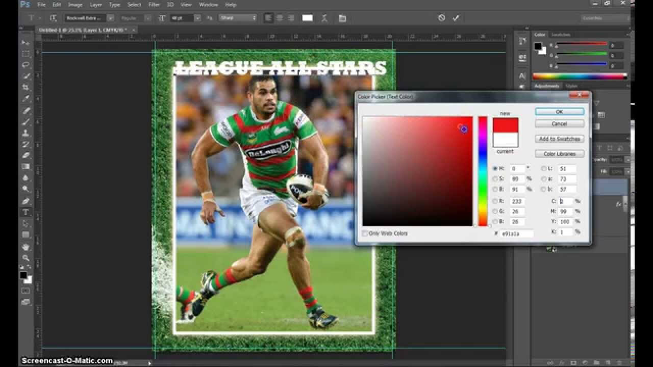 Make A Trading Card In Adobe Photoshop – Part 1 With Regard To Soccer Trading Card Template