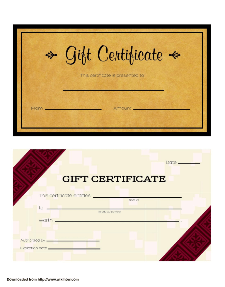 Make My Own Gift Card Certificatetemplategift For Homemade Gift 