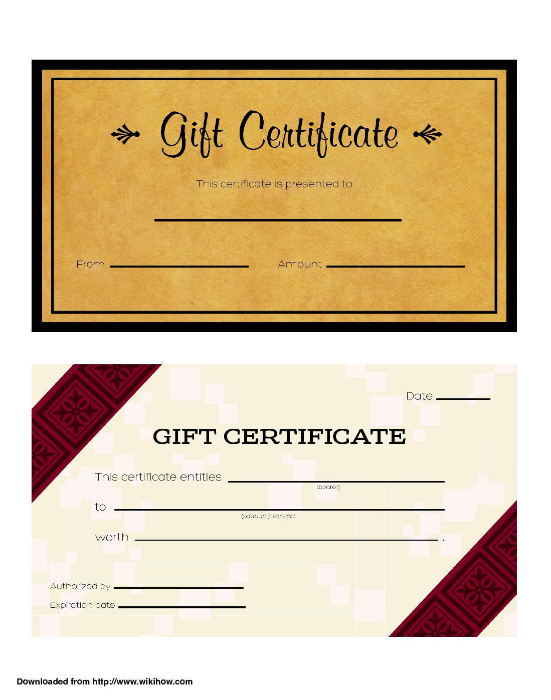 Make My Own Gift Card | Certificatetemplategift For Homemade Gift Certificate Template