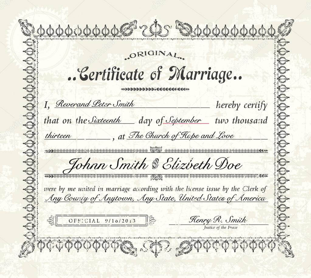 Marriage Certificate Sample – Dalep.midnightpig.co For Mexican Marriage Certificate Translation Template