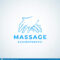 Massage And Chiropractic Absrtract Vector Sign, Symbol Or For Chiropractic Travel Card Template