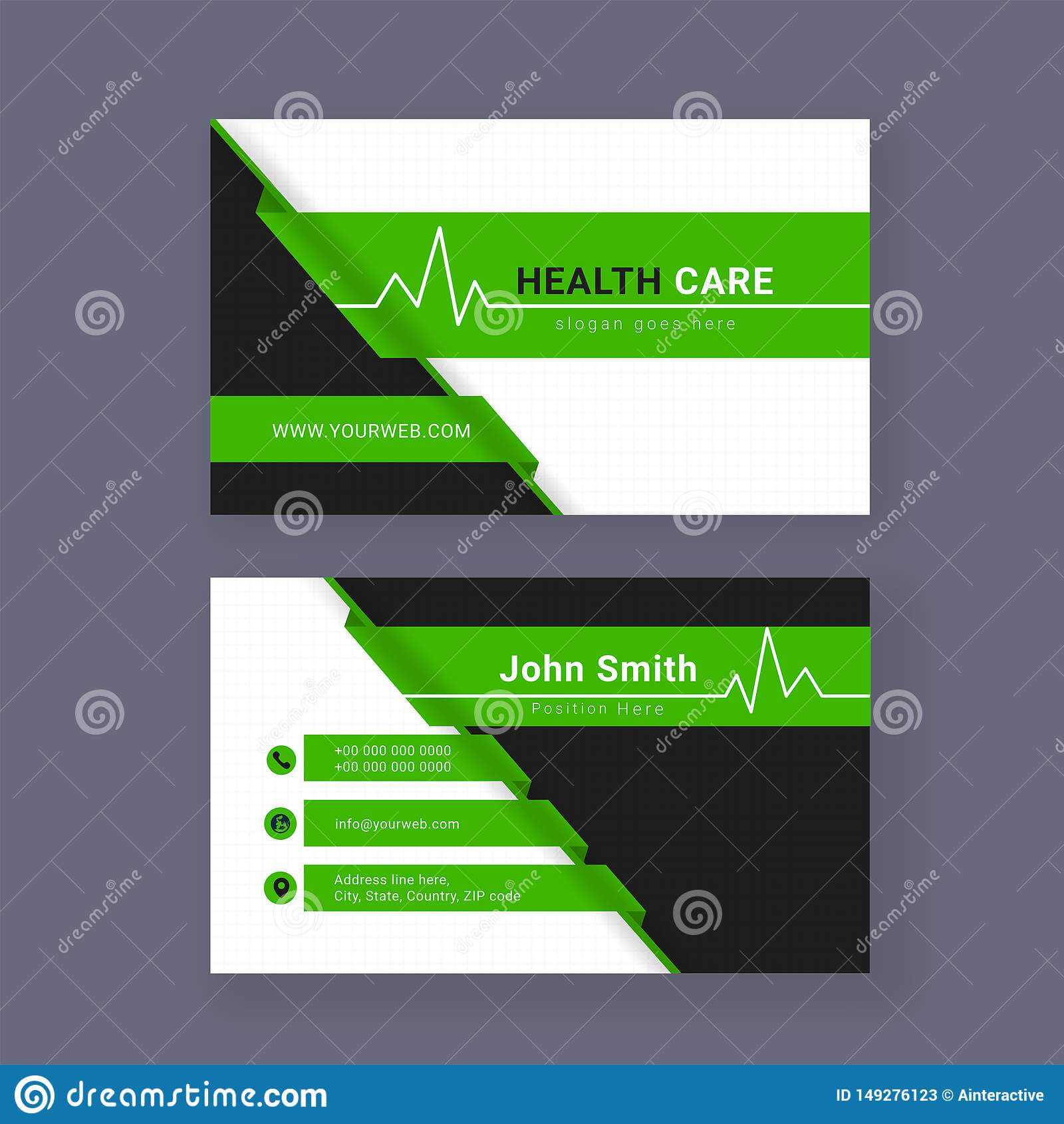 Medical Business Card Or Visiting Card. Stock Illustration In Medical Business Cards Templates Free