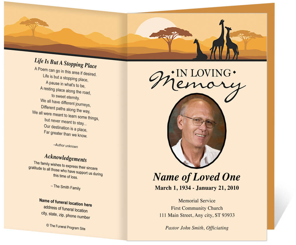 Memorial Program Templates | Funeral Program Templates Pertaining To Funeral Invitation Card Template