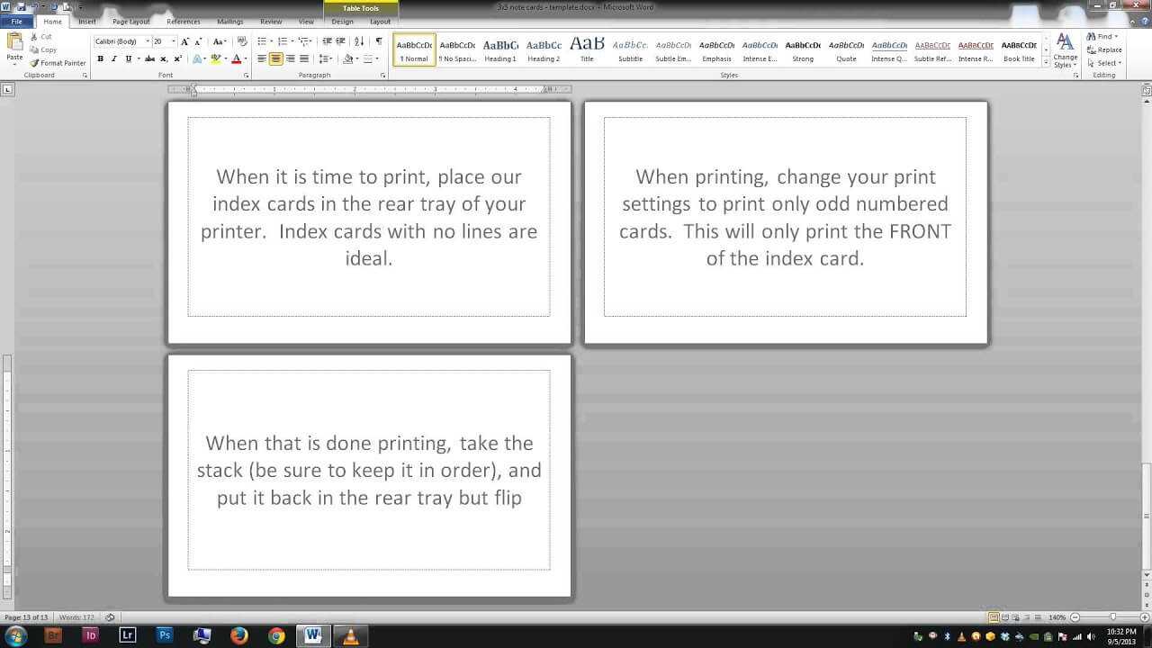 Microsoft Word Note Card Template Calep midnightpig co Inside 3X5 