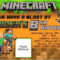 Minecraft Birthday Invitation Template Ideas For Minecraft For Minecraft Birthday Card Template