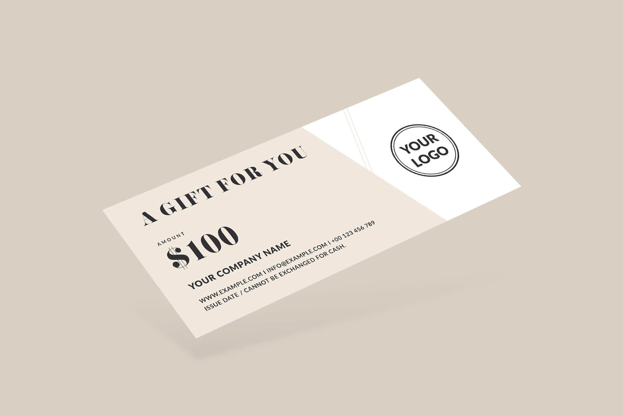 Minimal Gift Certificate Template For Indesign Gift Certificate Template