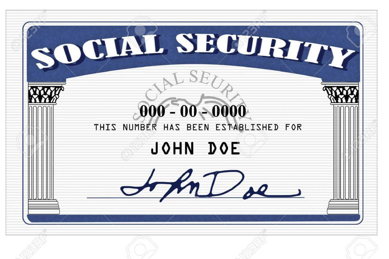Mock Up Of A Social Security Card Done In Photoshop With Social Security Card Template Photoshop