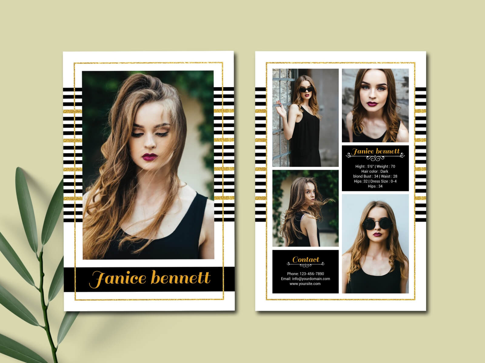 Model Comp Card Templateultimatetemplate On Dribbble Inside Download Comp Card Template