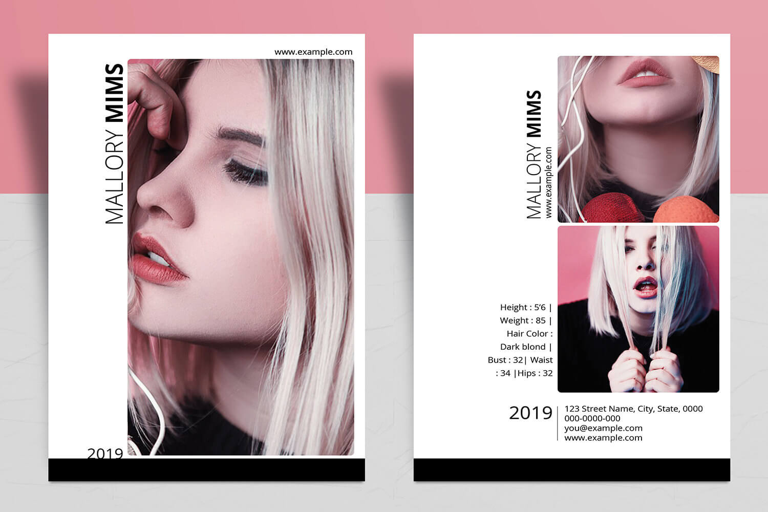 Modeling Comp Card Template | Model Comp Card, Composite Card | Ms Word &  Photoshop Template , Instant Download V17 Throughout Comp Card Template Download