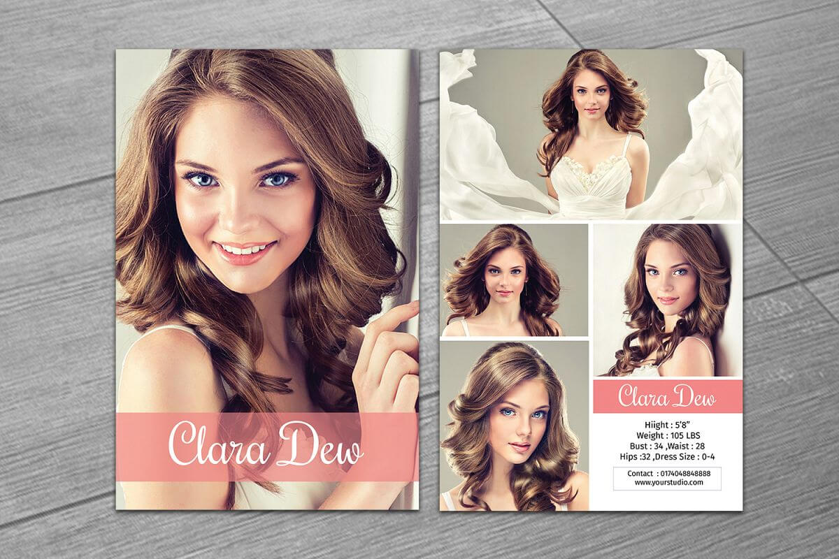 Modeling Comp Card Template, Ms Word & Photoshop Template Inside Download Comp Card Template