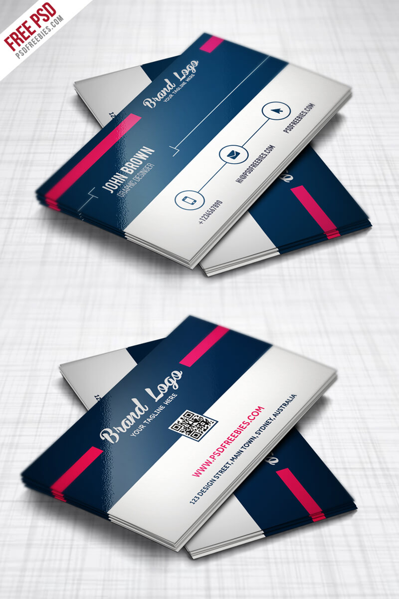 Modern Business Card Design Template Free Psd | Psdfreebies Regarding Web Design Business Cards Templates